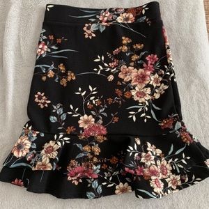 Floral Ruffled Skirt